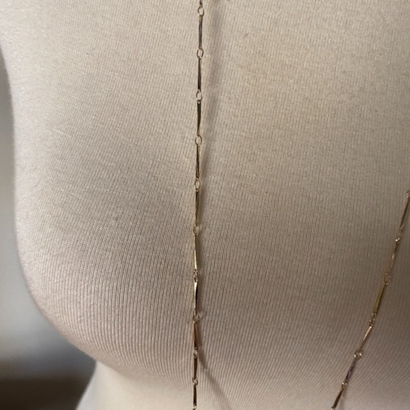 Anthropologie Long Cube Statement Necklace - Picture 6 of 9